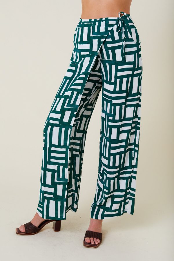 Wrap Pants - Printed Check